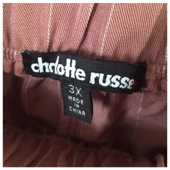 Charlotte Russe+ Pink Striped Cuffed Hem Trousers NWT Size 3X - Picture 6 of 6